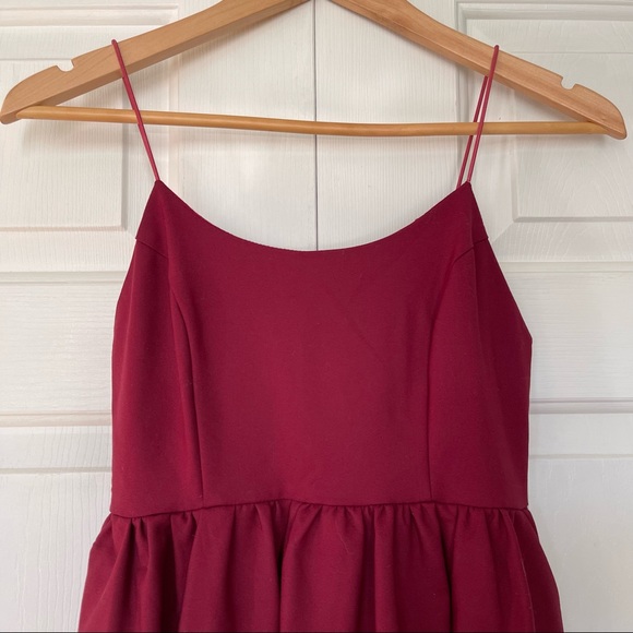 📦 SALE | Showpo. | Wild Nights A-Line Spaghetti Strap Tea Length Dress Wine - Picture 2 of 8